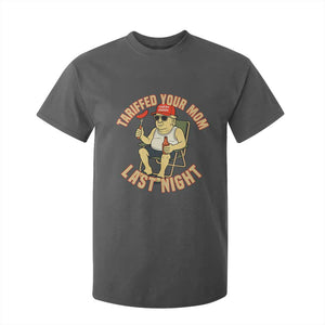Funny Trump Tariff Daddy BBQ T Shirt For Kid Tariffed Your Mom Last Night Political Cookout Meme TS02 Dark Heather Print Your Wear