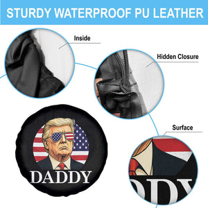 Patriotic Trump Daddy Spare Tire Cover American Flag Sunglasses TS02 Print Your Wear