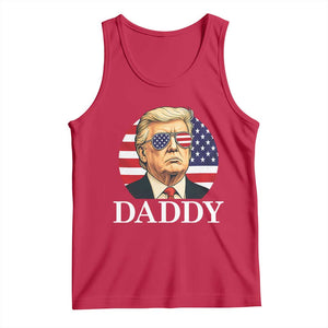 Patriotic Trump Daddy Tank Top American Flag Sunglasses TS02 Red Print Your Wear