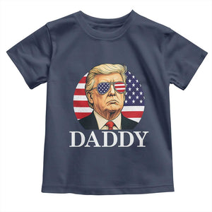 Patriotic Trump Daddy Toddler T Shirt American Flag Sunglasses TS02 Navy Print Your Wear