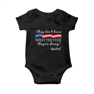 They Dont Know WTF They Are Doing Baby Onesie Red White Blue TS02 Black Print Your Wear