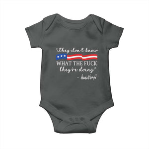 They Dont Know WTF They Are Doing Baby Onesie Red White Blue TS02 Dark Heather Print Your Wear
