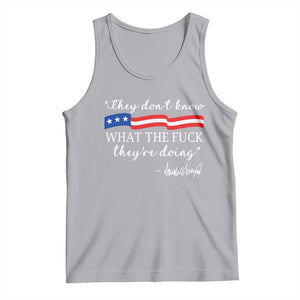 They Dont Know WTF They Are Doing Tank Top Red White Blue TS02 Athletic Heather Print Your Wear