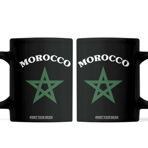 Morocco Pride Flag Star Coffee Mug Patriotic Moroccan Heritage Souvenir TS02 Black Print Your Wear