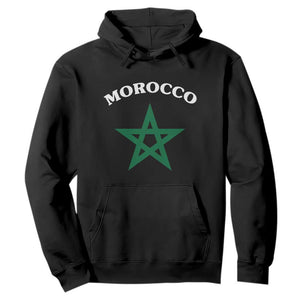 Morocco Pride Flag Star Hoodie Patriotic Moroccan Heritage Souvenir TS02 Black Print Your Wear