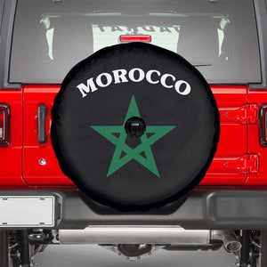 Morocco Pride Flag Star Spare Tire Cover Patriotic Moroccan Heritage Souvenir TS02 Black Print Your Wear