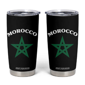 Morocco Pride Flag Star Tumbler Cup Patriotic Moroccan Heritage Souvenir TS02 Black Print Your Wear