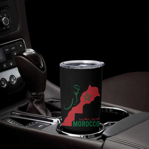 Morocco Map Dima Maghrib with Arabic Calligraphy Tumbler Cup Maghreb Traditional Moroccan Roots Graphic TS02 Print Your Wear