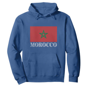 Vintage Morocco Flag Hoodie Patriotic Moroccan Pride TS02 Royal Blue Print Your Wear