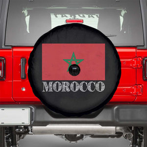 Vintage Morocco Flag Spare Tire Cover Patriotic Moroccan Pride TS02 Black Print Your Wear