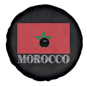 Vintage Morocco Flag Spare Tire Cover Patriotic Moroccan Pride TS02 Print Your Wear
