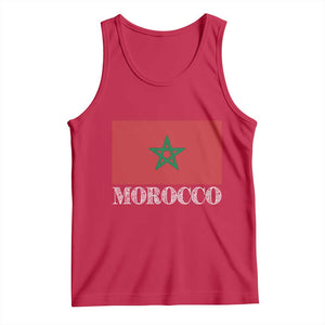 Vintage Morocco Flag Tank Top Patriotic Moroccan Pride TS02 Red Print Your Wear