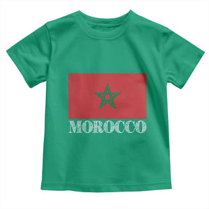 Vintage Morocco Flag Toddler T Shirt Patriotic Moroccan Pride TS02 Irish Green Print Your Wear