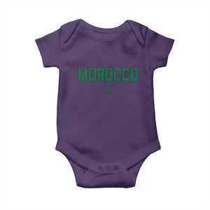 Morocco Star Flag Minimalist Moroccan Pride Baby Onesie TS02 Purple Print Your Wear