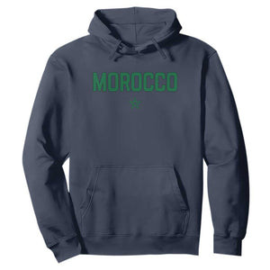 Morocco Star Flag Minimalist Moroccan Pride Hoodie TS02 Navy Print Your Wear