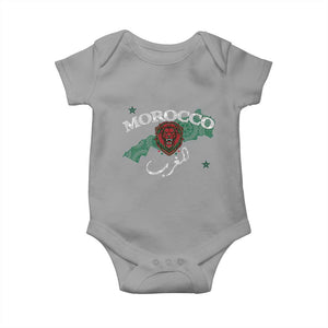 Morocco Lion Maghrib Moroccan Spirit Heritage Baby Onesie TS02 Sport Gray Print Your Wear