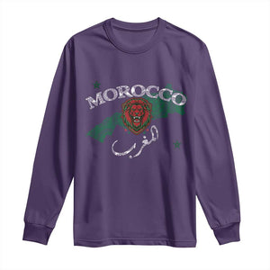 Morocco Lion Maghrib Moroccan Spirit Heritage Long Sleeve Shirt TS02 Purple Print Your Wear