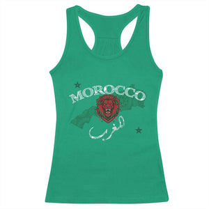 Morocco Lion Maghrib Moroccan Spirit Heritage Racerback Tank Top TS02 Irish Green Print Your Wear