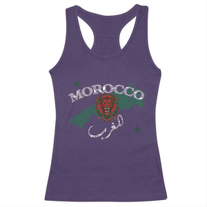 Morocco Lion Maghrib Moroccan Spirit Heritage Racerback Tank Top TS02 Purple Print Your Wear