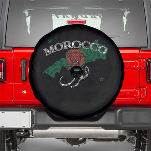 Morocco Lion Maghrib Moroccan Spirit Heritage Spare Tire Cover TS02 Black Print Your Wear