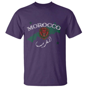 Morocco Lion Maghrib Moroccan Spirit Heritage T Shirt TS02 Purple Print Your Wear