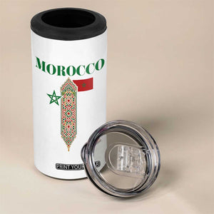 Traditional Moroccan Mosaic Archway Graphic 4 in 1 Can Cooler Tumbler Morocco Architecture Tile Pattern TS02 Print Your Wear