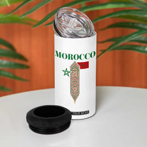 Traditional Moroccan Mosaic Archway Graphic 4 in 1 Can Cooler Tumbler Morocco Architecture Tile Pattern TS02 Print Your Wear