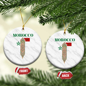 Traditional Moroccan Mosaic Archway Graphic Ceramic Ornament Morocco Architecture Tile Pattern TS02 1pc White Marble Print Your Wear