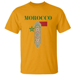 Traditional Moroccan Mosaic Archway Graphic T Shirt Morocco Architecture Tile Pattern TS02 Gold Print Your Wear