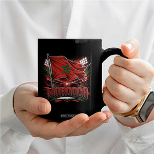 Waving Morocco Flag Stadium Lights Coffee Mug Patriotic Moroccan Soccer Fans TS02 Print Your Wear