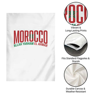 Morocco Flag Pride Allah Yarham El Ahmar Garden Flag Moroccan Soccer Football Fans Gift TS02 Print Your Wear