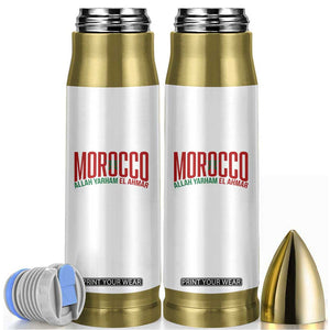 Morocco Flag Pride Allah Yarham El Ahmar Bullet Tumbler Moroccan Soccer Football Fans Gift TS02 White Print Your Wear