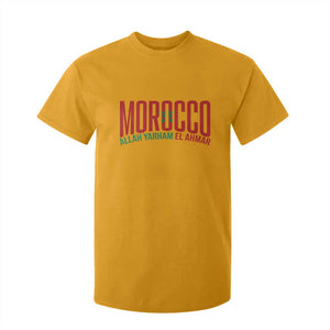 Morocco Flag Pride Allah Yarham El Ahmar T Shirt For Kid Moroccan Soccer Football Fans Gift TS02 Print Your Wear