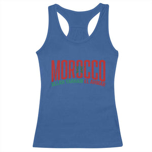 Morocco Flag Pride Allah Yarham El Ahmar Racerback Tank Top Moroccan Soccer Football Fans Gift TS02 Royal Blue Print Your Wear
