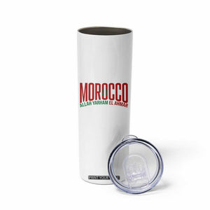 Morocco Flag Pride Allah Yarham El Ahmar Skinny Tumbler Moroccan Soccer Football Fans Gift TS02 Print Your Wear