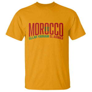 Morocco Flag Pride Allah Yarham El Ahmar T Shirt Moroccan Soccer Football Fans Gift TS02 Print Your Wear