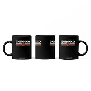 Love Morocco Retro Stripe Graphic Coffee Mug Maroc Moroccan Flag Heart TS02 Print Your Wear