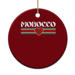 Love Morocco Retro Stripe Graphic Ceramic Ornament Maroc Moroccan Flag Heart TS02 1pc Red Print Your Wear