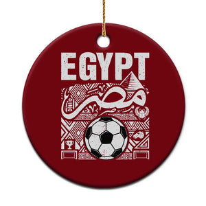 Egypt Soccer Misr Pride Arabic Calligraphy Ceramic Ornament Egyptian Football Fans Ancient Pyramid Heritage Graphic TS02 1pc Red Print Your Wear