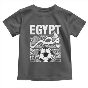 Egypt Soccer Misr Pride Arabic Calligraphy Toddler T Shirt Egyptian Football Fans Ancient Pyramid Heritage Graphic TS02 Dark Heather Print Your Wear
