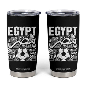 Egypt Soccer Misr Pride Arabic Calligraphy Tumbler Cup Egyptian Football Fans Ancient Pyramid Heritage Graphic TS02 Black Print Your Wear