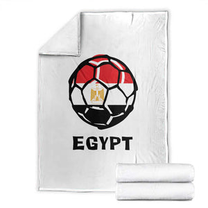 Egyptian Flag Soccer Ball Graphic Throw Blanket Egypt Pride Sports Football Fans Match Day TS02 White Print Your Wear