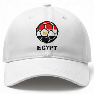 Egyptian Flag Soccer Ball Graphic Baseball Cap Egypt Pride Sports Football Fans Match Day TS02 Print Your Wear
