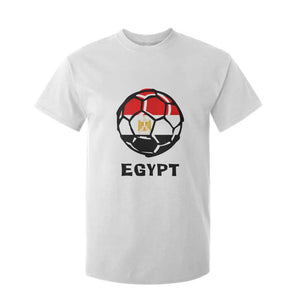 Egyptian Flag Soccer Ball Graphic T Shirt For Kid Egypt Pride Sports Football Fans Match Day TS02 White Print Your Wear