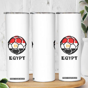 Egyptian Flag Soccer Ball Graphic Skinny Tumbler Egypt Pride Sports Football Fans Match Day TS02 Print Your Wear