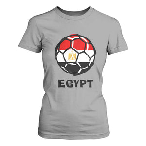 Egyptian Flag Soccer Ball Graphic T Shirt For Women Egypt Pride Sports Football Fans Match Day TS02 Sport Gray Print Your Wear