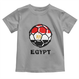 Egyptian Flag Soccer Ball Graphic Toddler T Shirt Egypt Pride Sports Football Fans Match Day TS02 Sport Gray Print Your Wear