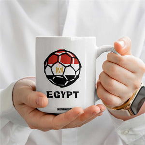 Egyptian Flag Soccer Ball Graphic Coffee Mug Egypt Pride Sports Football Fans Match Day TS02 Print Your Wear