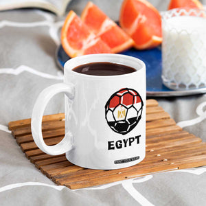 Egyptian Flag Soccer Ball Graphic Coffee Mug Egypt Pride Sports Football Fans Match Day TS02 Print Your Wear