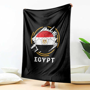 Egyptian Flag Soccer Ball Splatter Graphic Throw Blanket Egypt Pride Sports Football Fans Match Day TS02 Print Your Wear